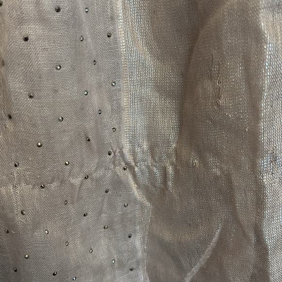 LORO PIANA beige Embroidered Cashmere & Silk Scarf - Picture 9 of 11